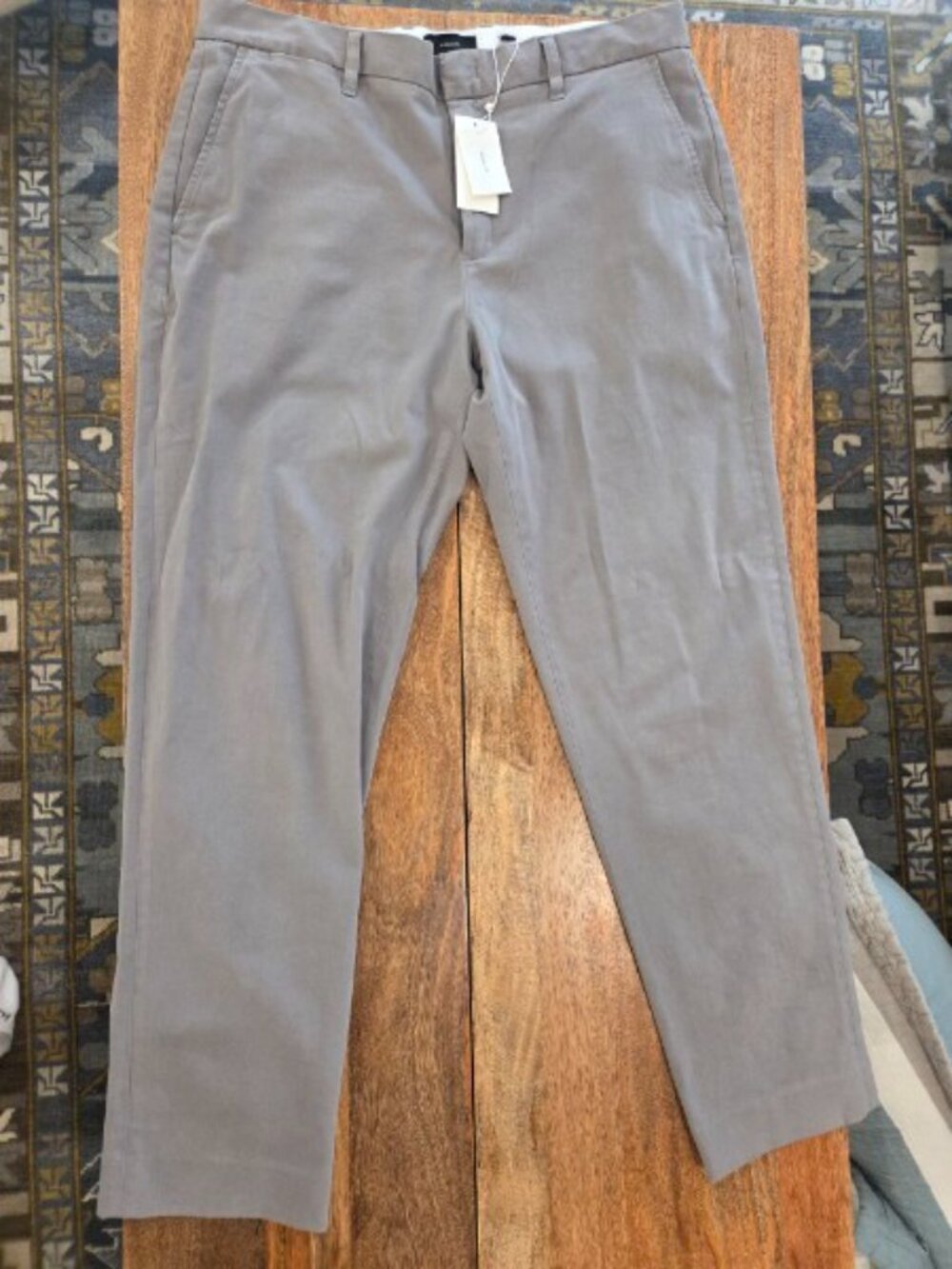 Vince Owen Men's Athletic Grey Chino Pants Size 36 (36/32) (NWT) (Free Tie)